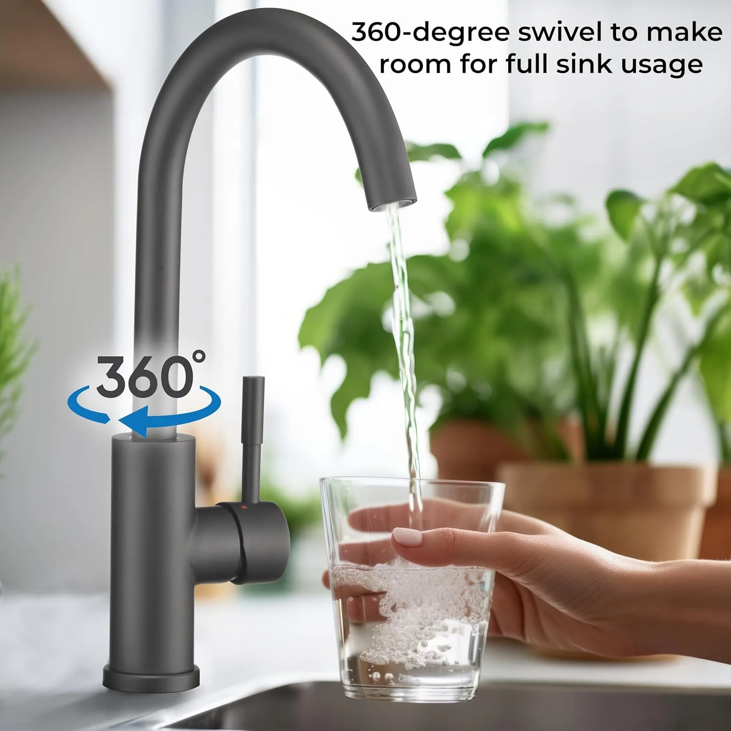 Dura Faucet Streamline Gooseneck RV Kitchen Faucet