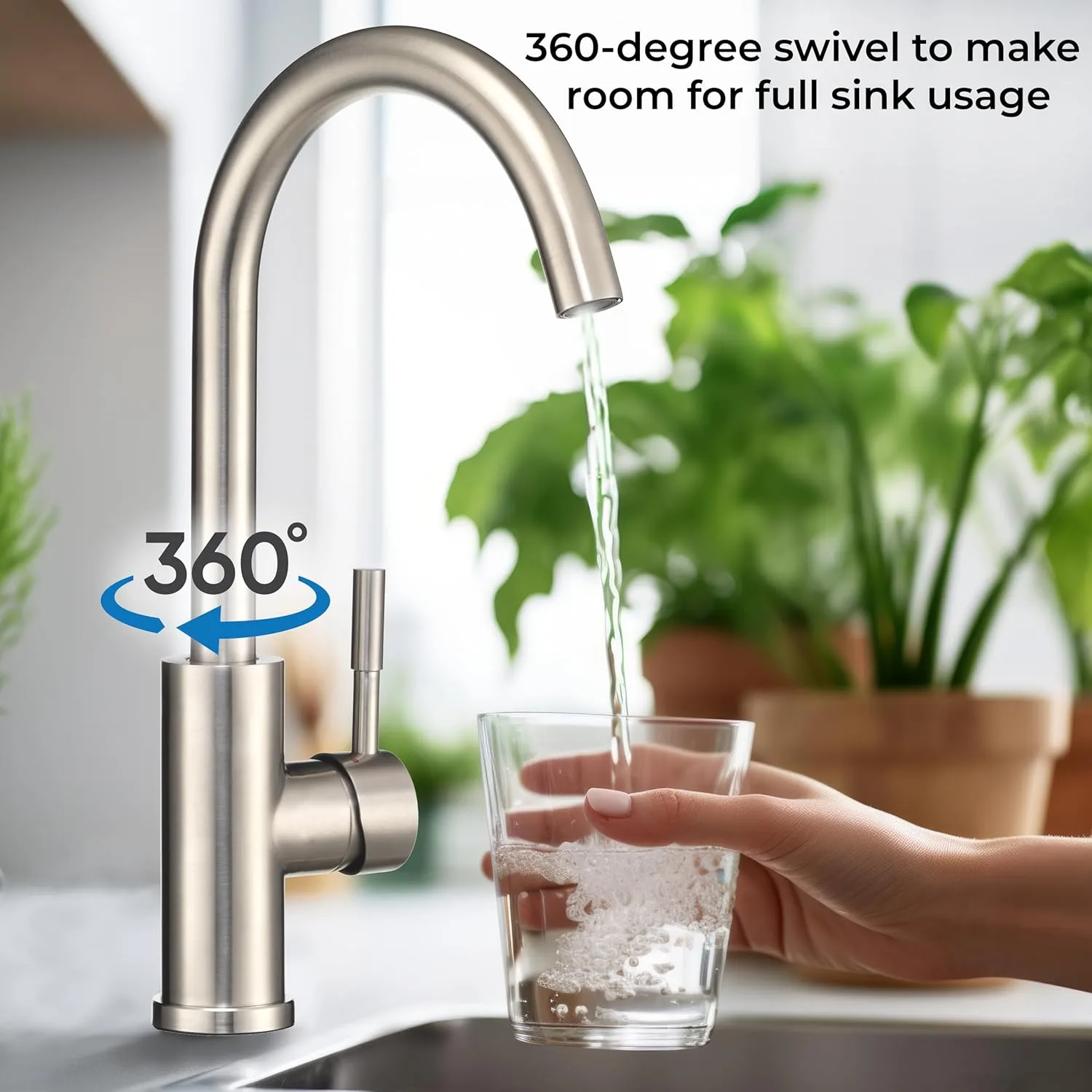 Dura Faucet Streamline Gooseneck RV Kitchen Faucet