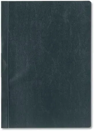 Vinyl DuraClip Report Cover w/Clip, Letter, Holds 30 Pages, Clear/Black, 25/Box