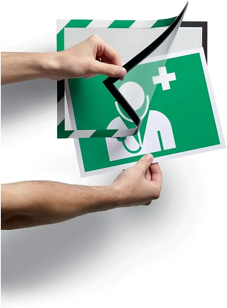 DURABLE DURAFRAME Self-Adhesive Magnetic Letter Sign Holder - Letter Size 8.5 x 11
