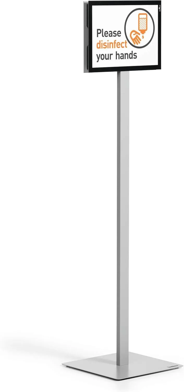 Durable Info Floor Stand with Duraframe Magnetic Document Frames - Letter-Size 8.5 x 11 Inches