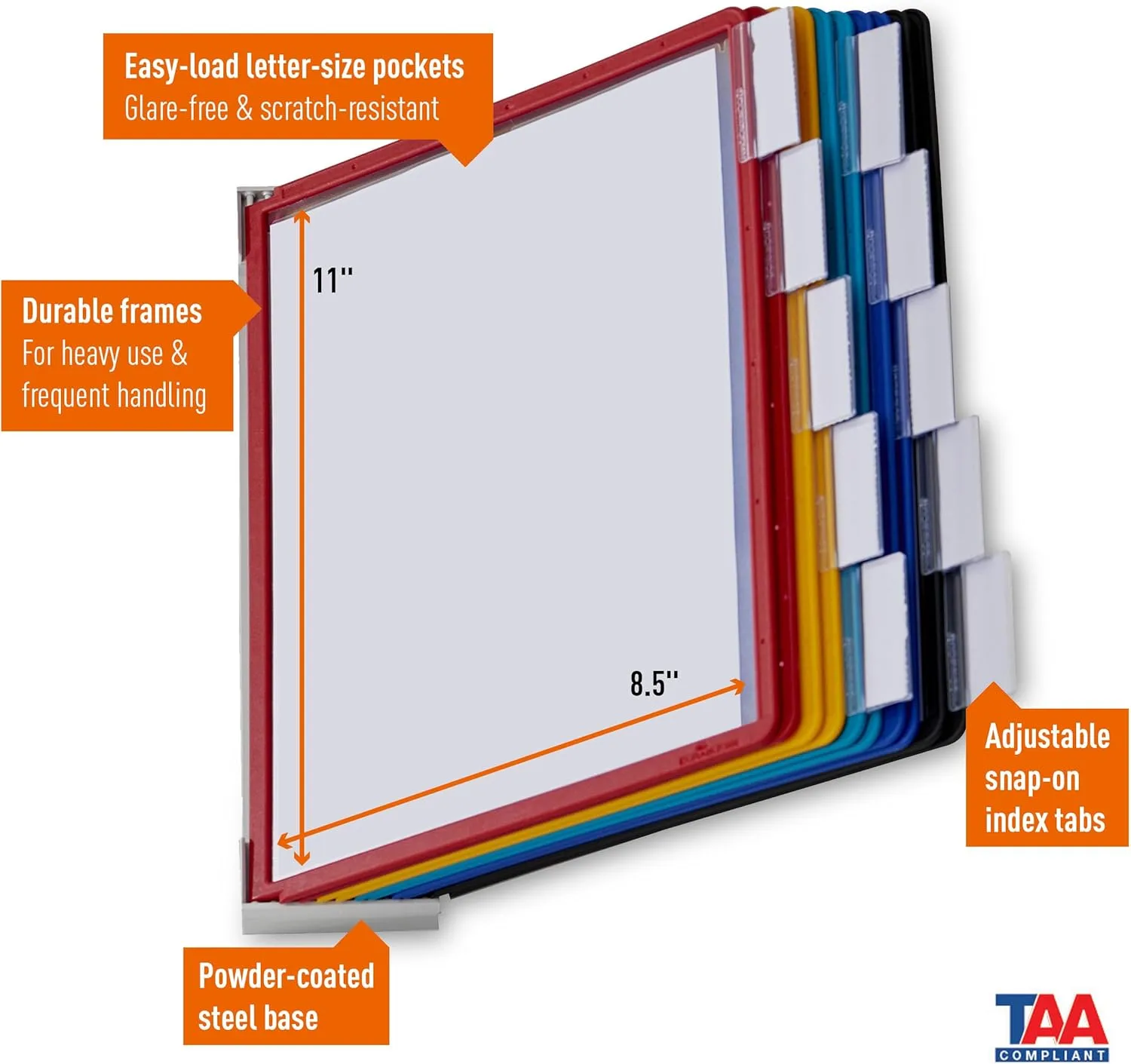 Durable Vario Wall Reference System, 10-Panel, Assorted Borders and Panels