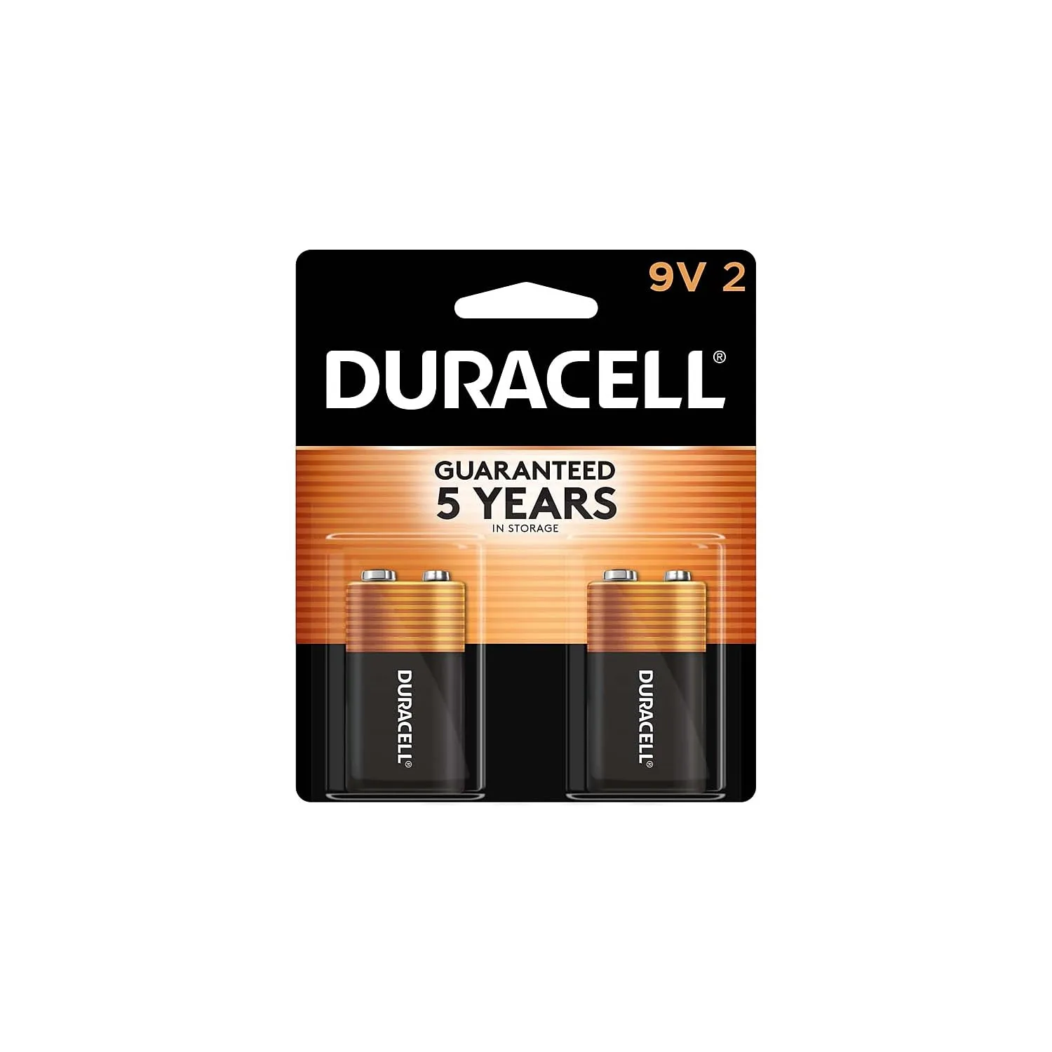 Duracell Coppertop 9-Volt Alkaline Batteries, Pack of 2