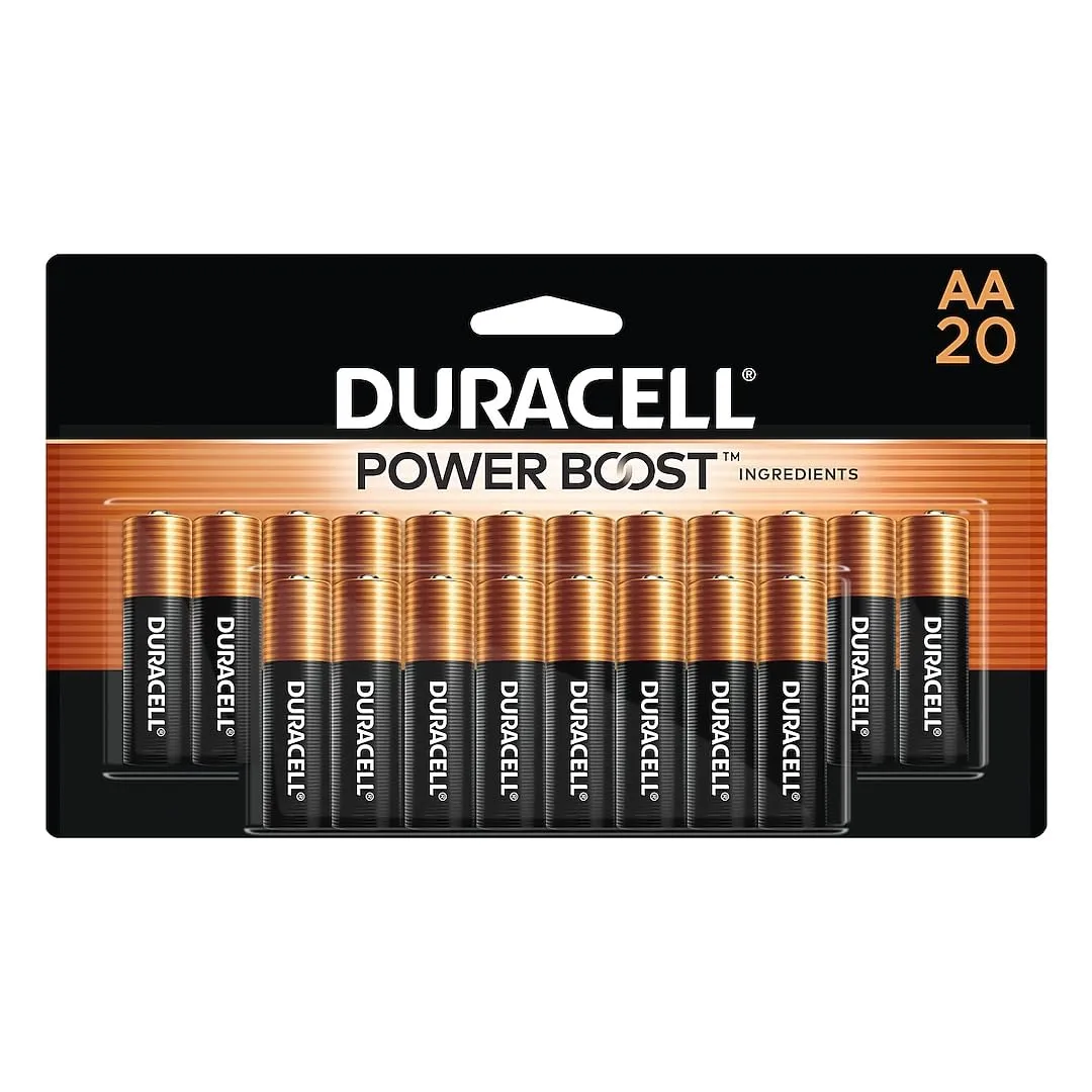 DURACELL CopperTop Alkaline Batteries with Duralock Power Preserve Technology AA 20/Pk (DURMN1500B20Z)
