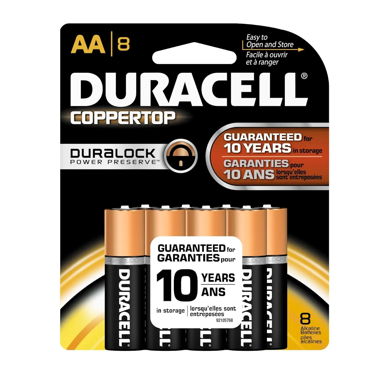 Coppertop AA Alkaline Batteries, 8 Count