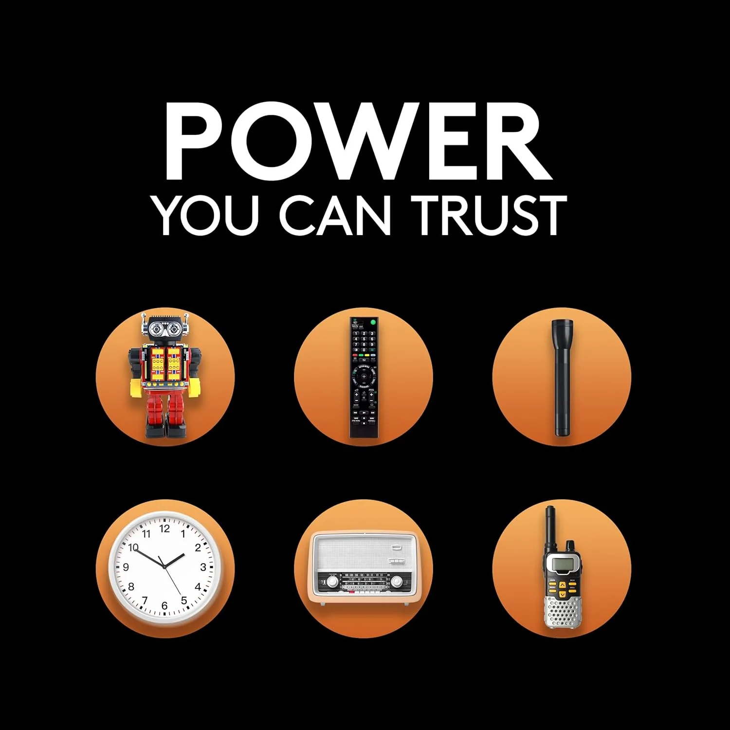 Duracell Coppertop D Batteries, 4 Count Pack, D Battery with Long-lasting Power