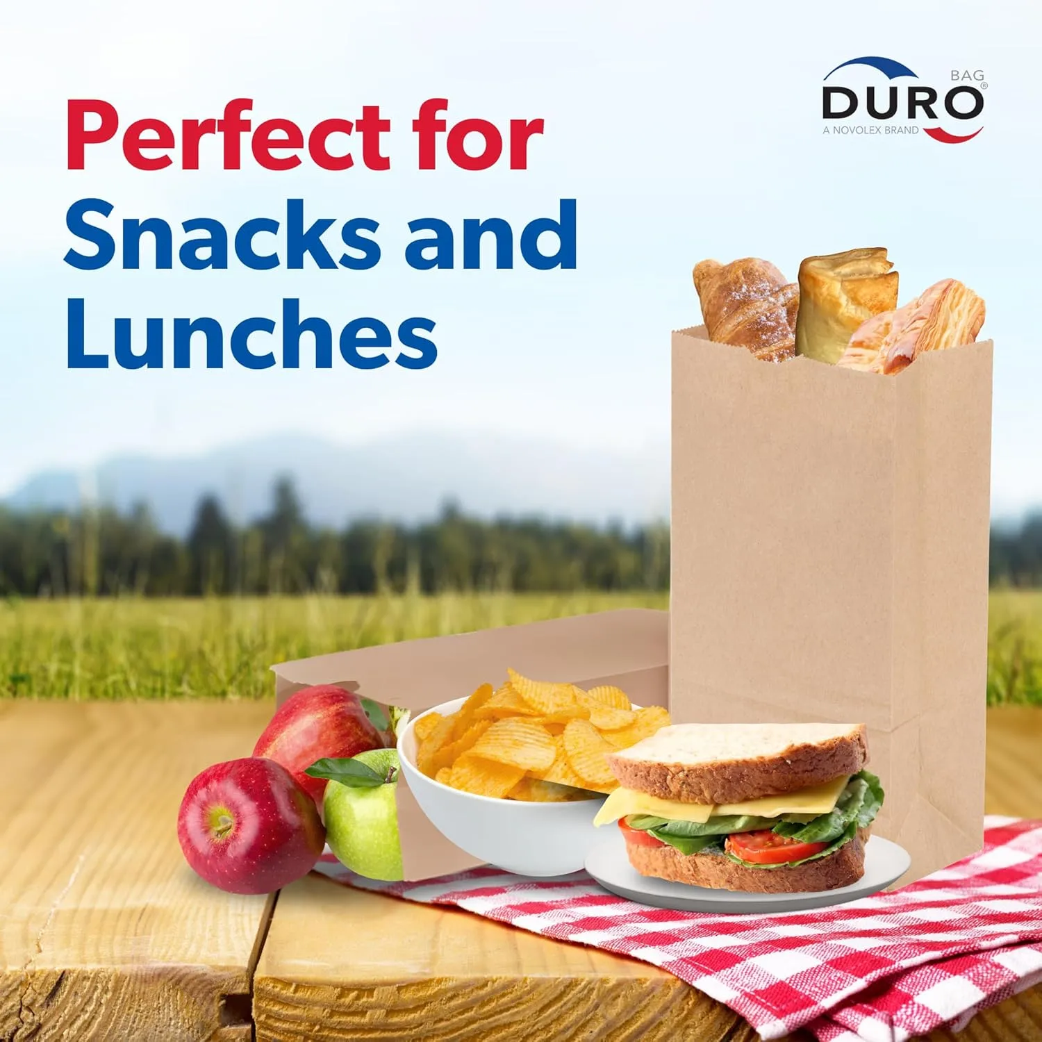 Duro ID# 18405 5# SOS Bag 35# 100% Recycled Natural Kraft, Pack of 500