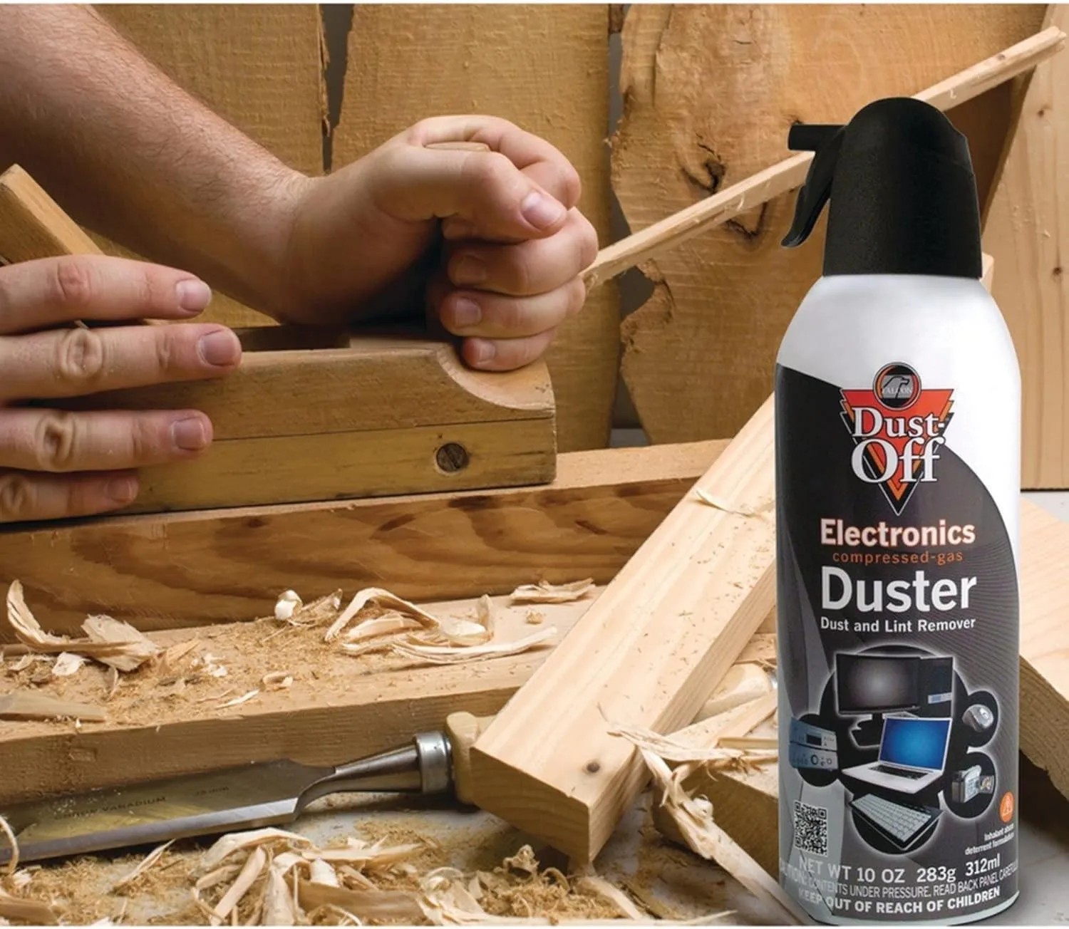 Falcon Safety Dust Off DPSXLRCP Compressed Gas, 10 Oz, Pack of 12