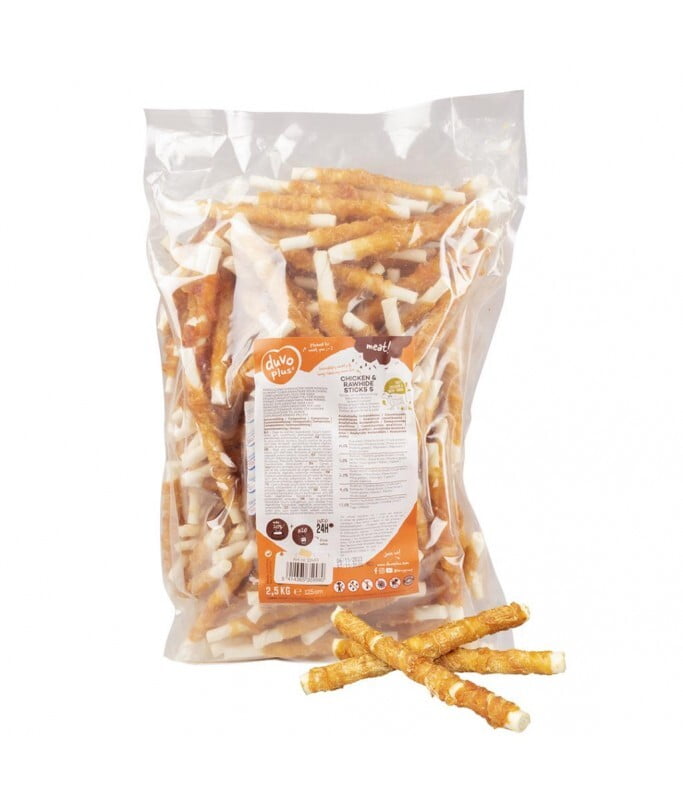 Duvo+ Meat Chicken & Rawhide Sticks Small 400g Duvo+ Meat Chicken & Rawhide Sticks Small 400g
