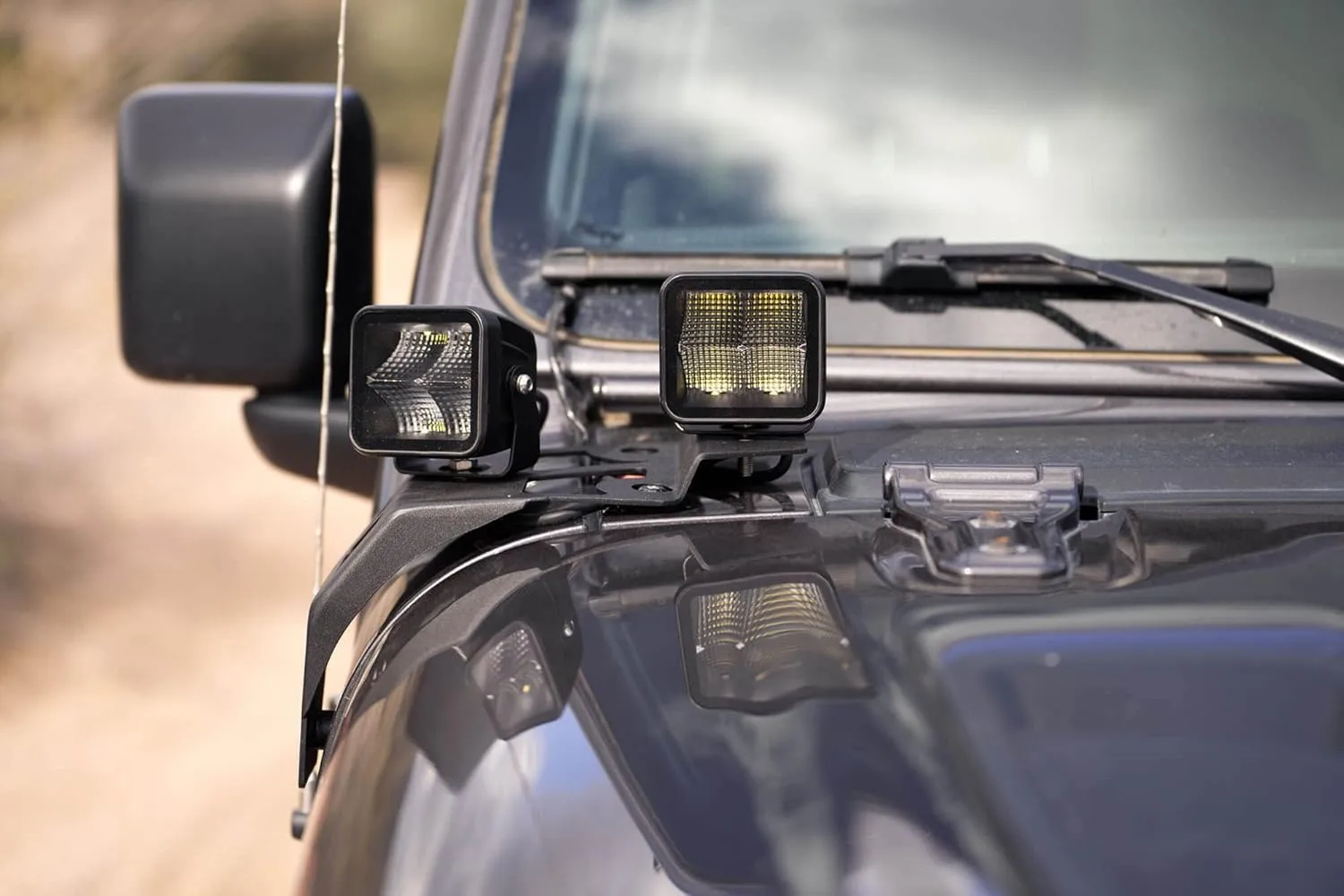 A-Pillar Dual Pod Light Mounts for 2018-2026 Jeep Wrangler JL & 2020-2026 Gladiator JT - DV8 Offroad - Pair