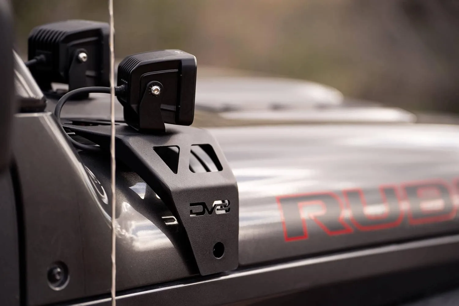 A-Pillar Dual Pod Light Mounts for 2018-2026 Jeep Wrangler JL & 2020-2026 Gladiator JT - DV8 Offroad - Pair