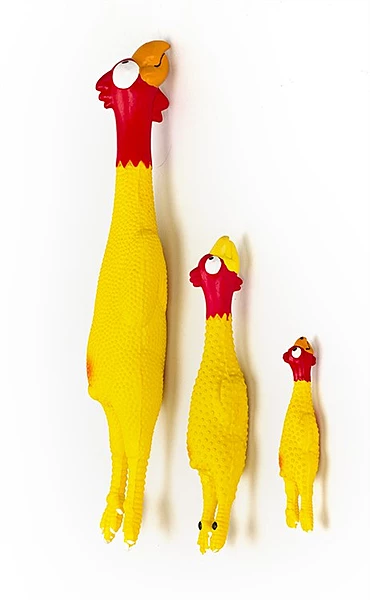 Latex Turkey Dog Toy – Yellow