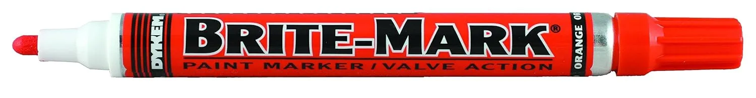 DYKEM Brite-Mark Medium Tip Paint Marker, Orange