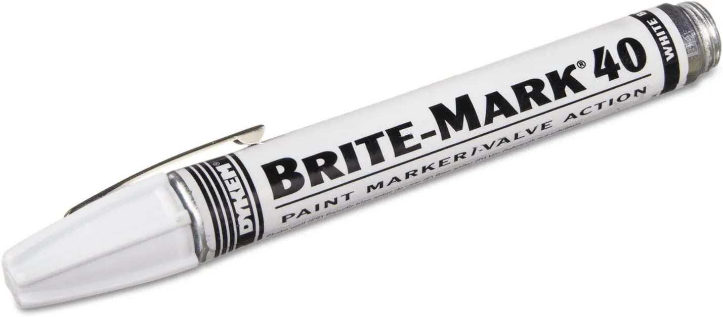 DYKEM BRITE-MARK 40 Valve-Action Threaded Cap Permanent Paint Marker (Medium Point)