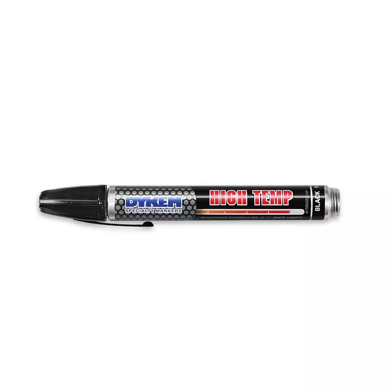 DYKEM Paint Marker,High Temp,Black,Medium Tip