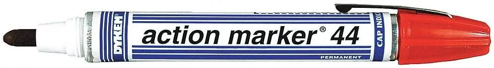 Dykem Action Marker 40027 Red Medium Marking Pen - 44002 [PRICE is per EACH]