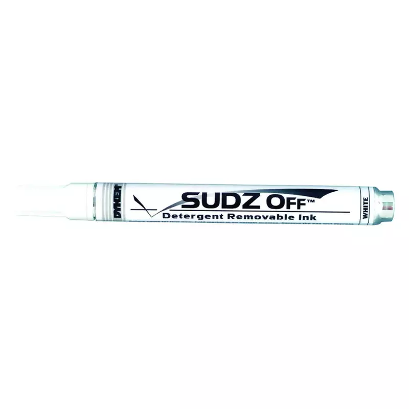 Dykem Sudz-Off 11466 White Medium Marking Pen - 91146 [PRICE is per EACH]