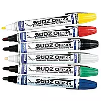 SUDZ OFF® Detergent Removable Temporary Markers - sudz off 44 black [Set of 12]