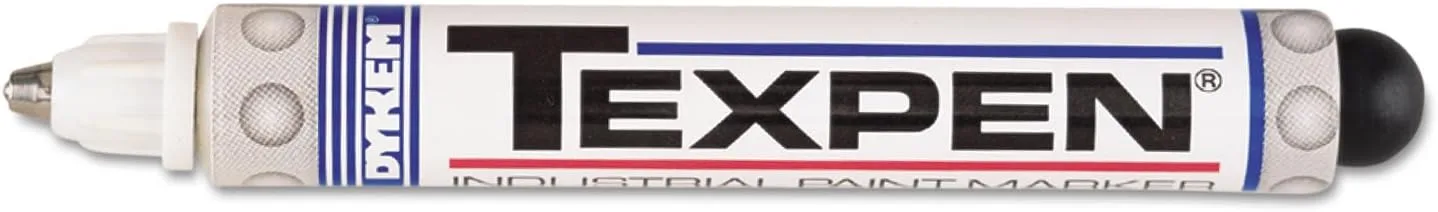 DYKEM 16083 TEXPEN Industrial Paint Marker Pen Medium Tip White