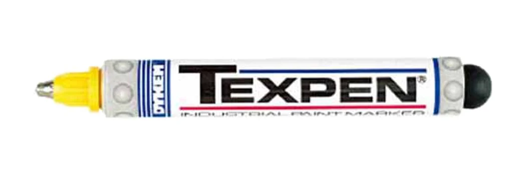 Dykem Texpen 60635 Yellow Medium Marking Pen - 16063 [PRICE is per EACH]