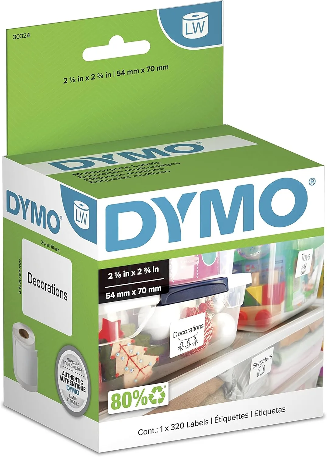 DYMO Multi-Purpose LabelWriter Labels - Direct Thermal Roll