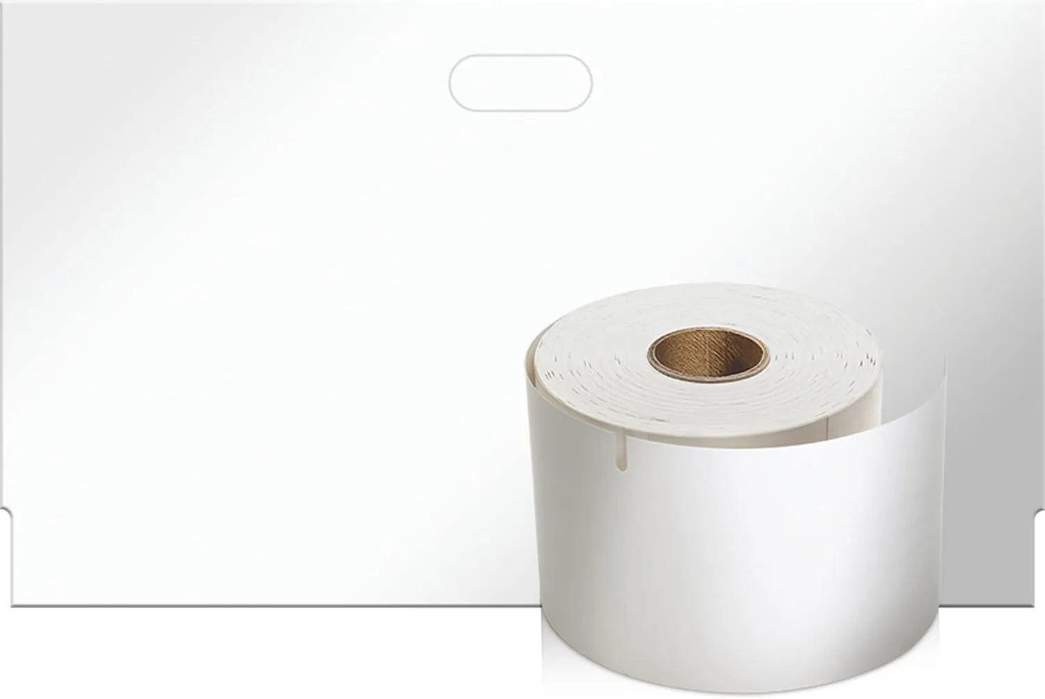 DYMO 30856 LW Non-Adhesive Name Badge Labels for LabelWriter Label Printers, White, 2-7/16'' x 4-3/16'', 1 Roll of 250