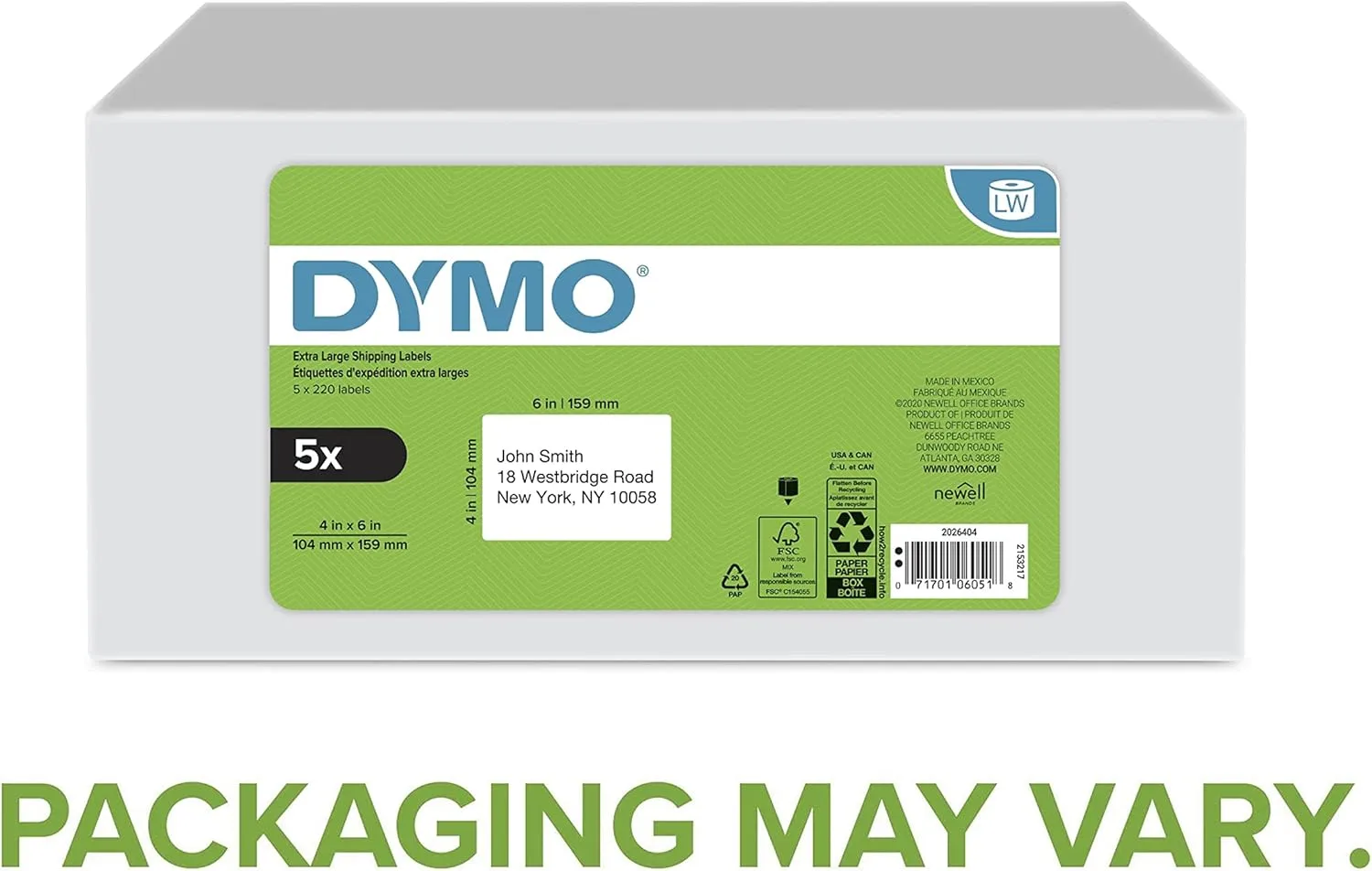 DYMO LW Extra-Large Shipping Labels