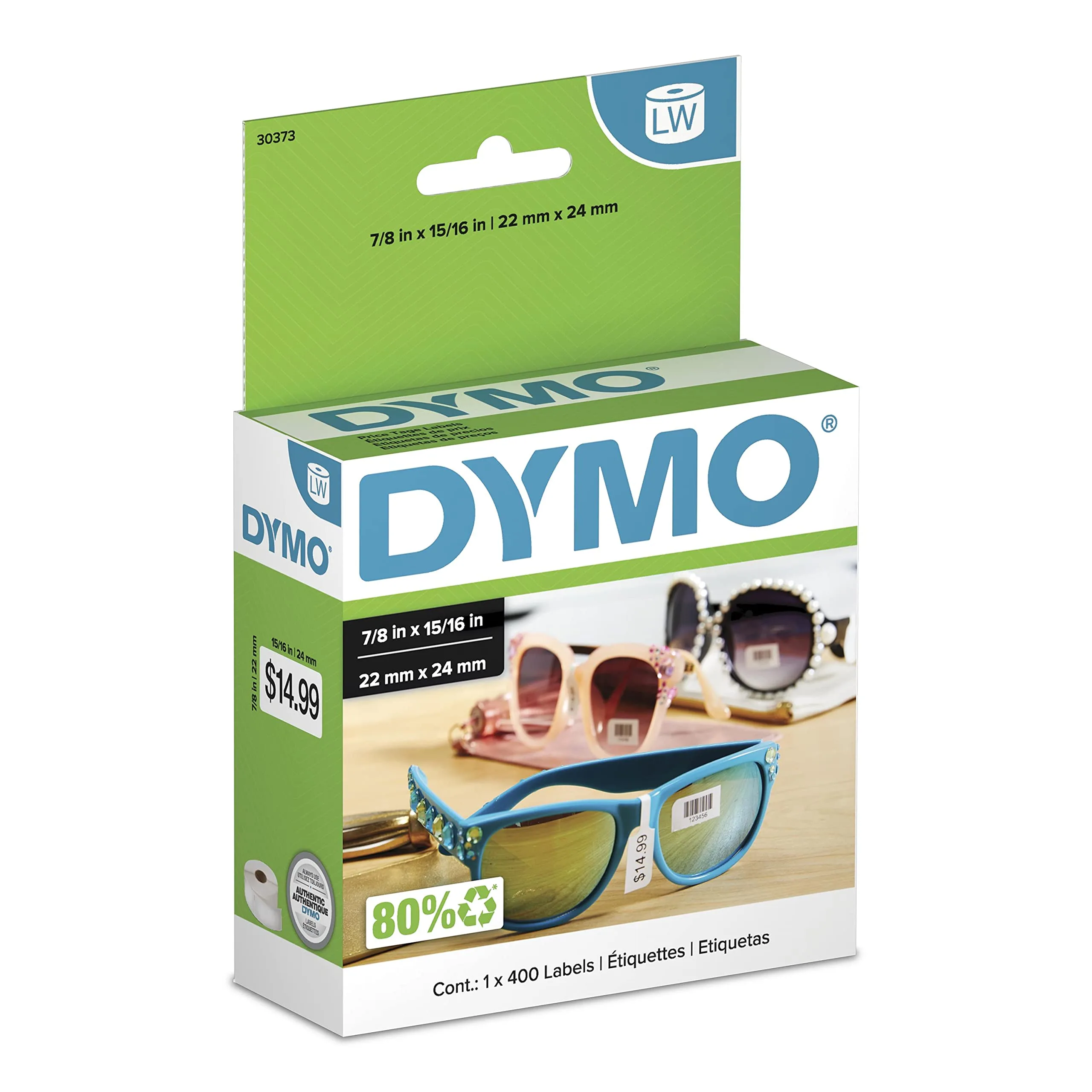DYMO LW Price Tag Labels - White Direct-Thermal Label Rolls for LabelWriter Printers