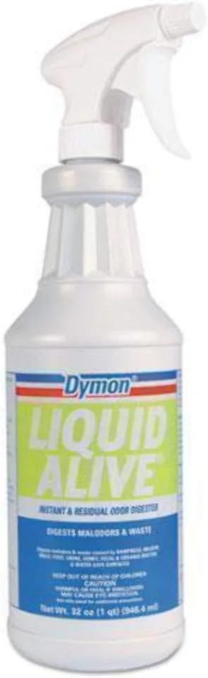 Dymon Liquid Alive Instant Odor Digester, 32 Fl Oz, Unscented