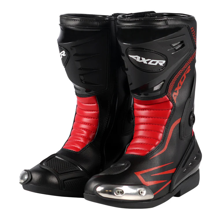 AXOR RIDING BOOTS SLIPSTREAM UK9 BLACK/RED