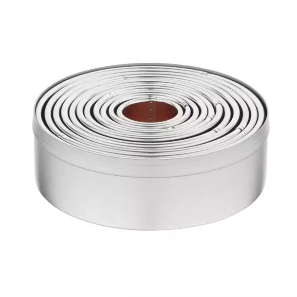 Vogue Round Plain Pastry Cutter Set (11 Pack)