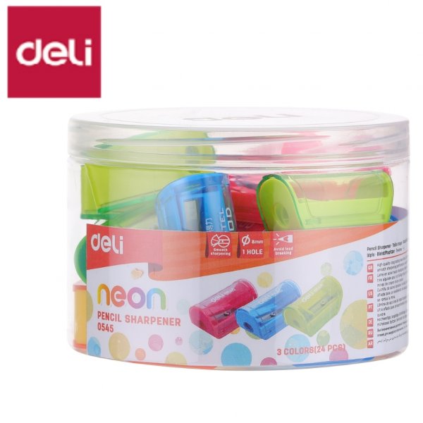 DELI E0545 PLASTIC SHARPENER/CANISTER