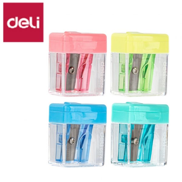DELI E0574 PLASTIC SHARPENER/CANISTER