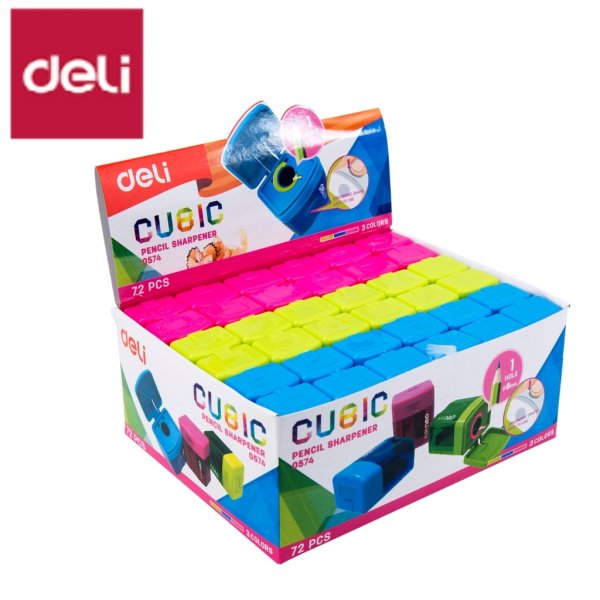 DELI E0574 PLASTIC SHARPENER/CANISTER