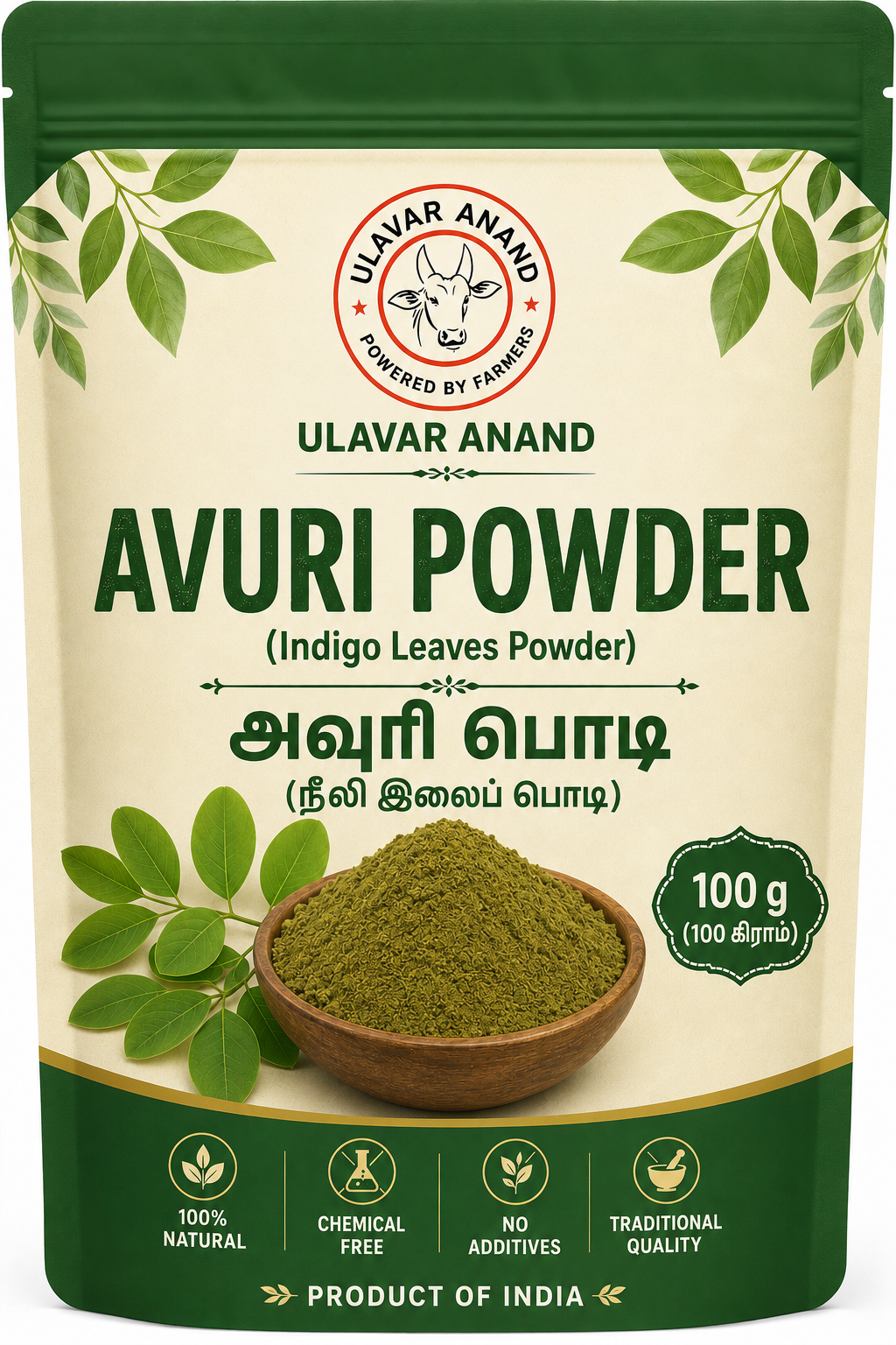 INDIGO LEAF POWDER 100 G
