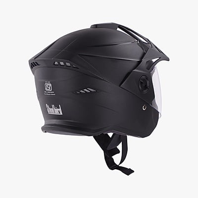 STEELBIRD SBH-23 AVA DASHING WITH PEAK BLACK C/V (L)