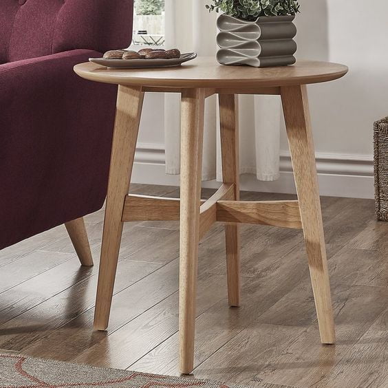 Boho Mandala Solid Wood Accent Table Boho Mandala Solid Wood Accent Table