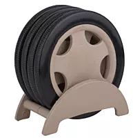 Reversible Tyre shape coaster set with stand (4 pcs)