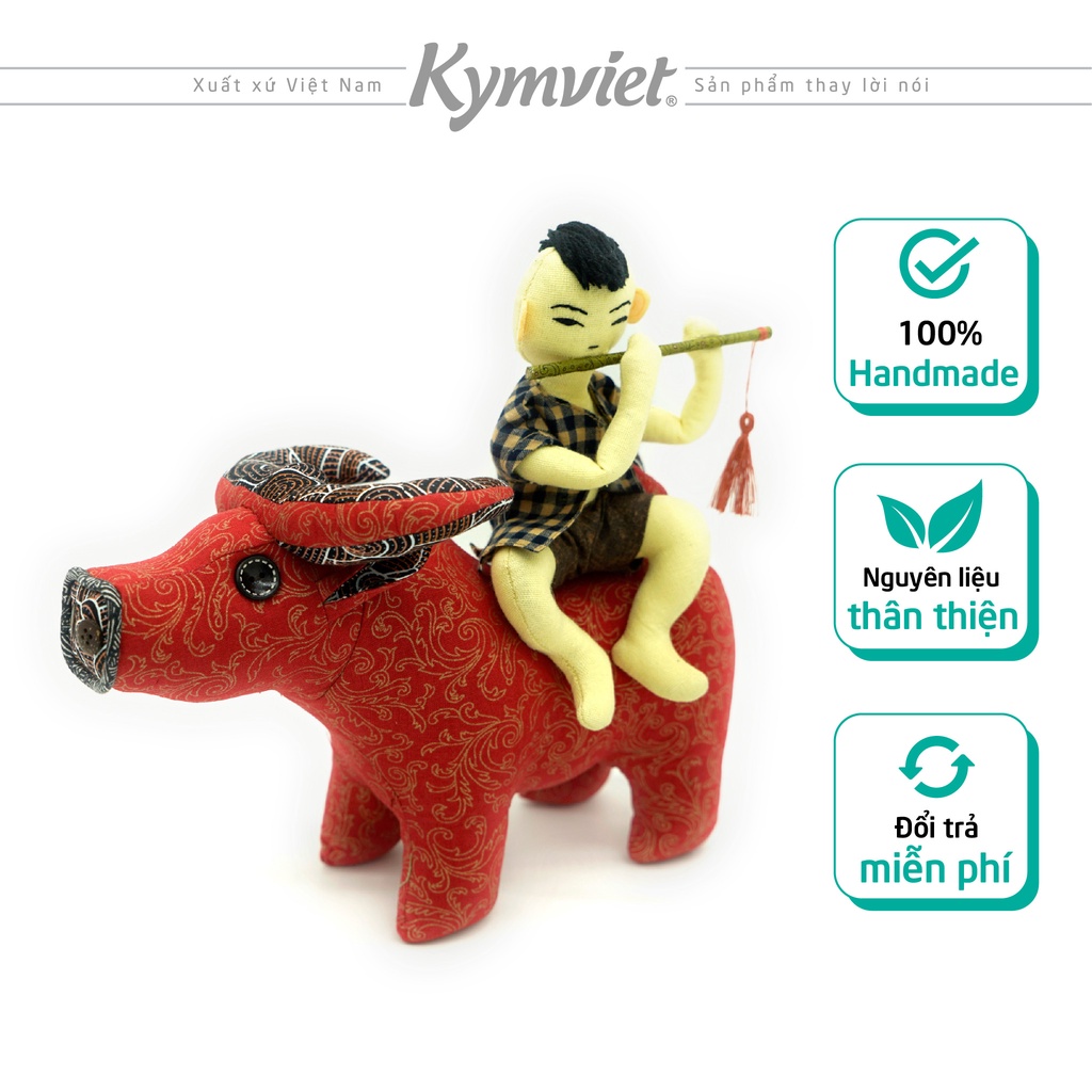 Trâu Bố Và Mục Đồng KYMVIET Vải Cotton Handmade Trâu Bố Và Mục Đồng KYMVIET Vải Cotton Handmade