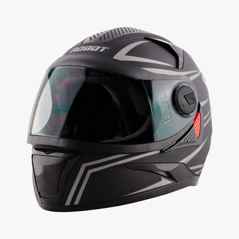 STEELBRID SBH-17 STRIPES MATT BLACK/GREY C/V (L)