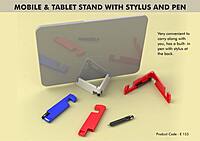 Mobile & Tablet stand with stylus and pen