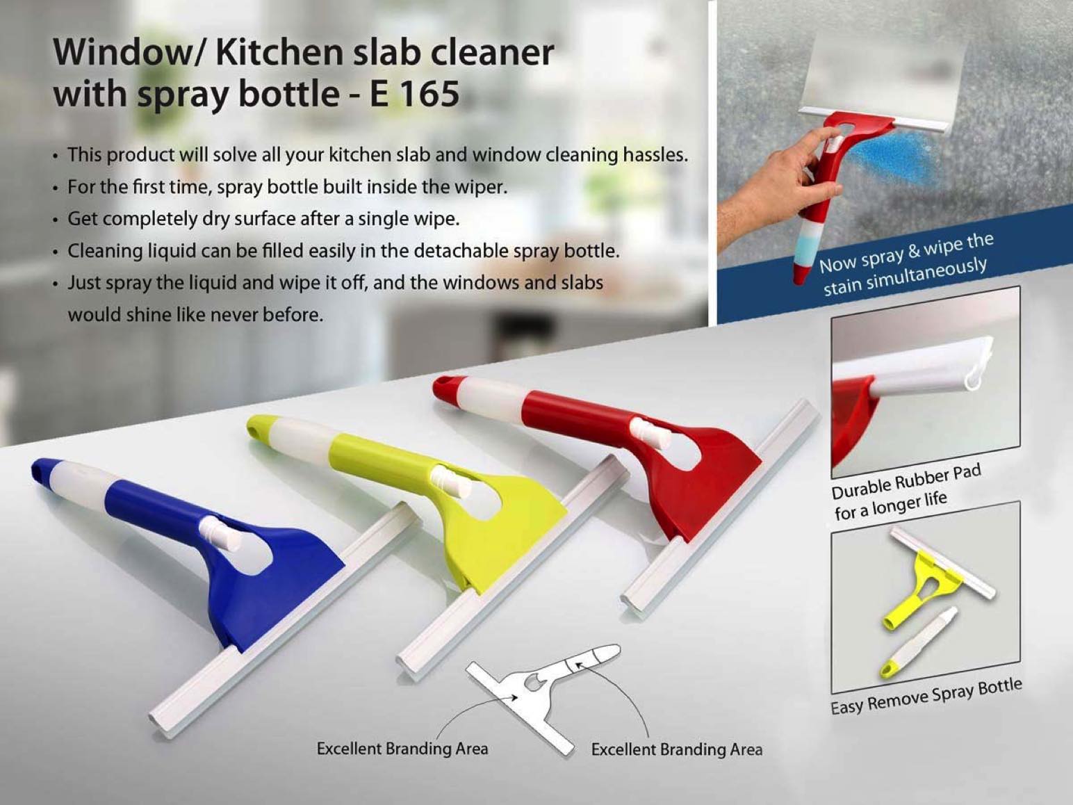 Window & Kitchen slab cleaner with spray bottle