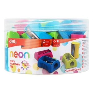 DELI E0531 ABS PLASTIC SHARPENER. ASST
