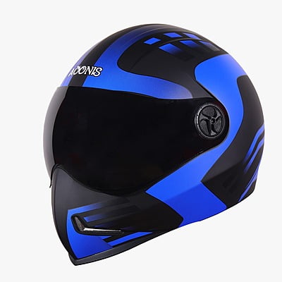 STEELBIRD SBH-1 ADONIS ZIPPY MATT BLACK/BLUE C/V (L)
