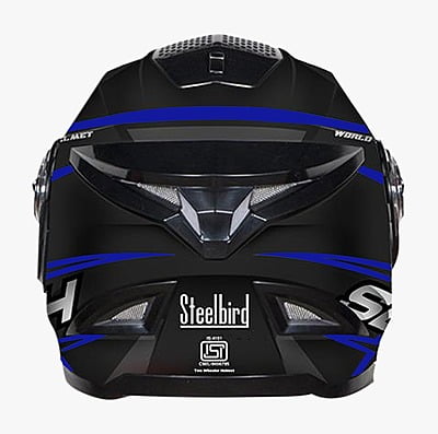 STEELBRID SBH-17 ROBOT ICE MATT BLACK/BLUE C/V (L)