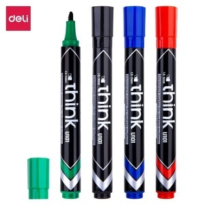 DELI U101 THINK PERM.MARKERS - PKT 4 PCS