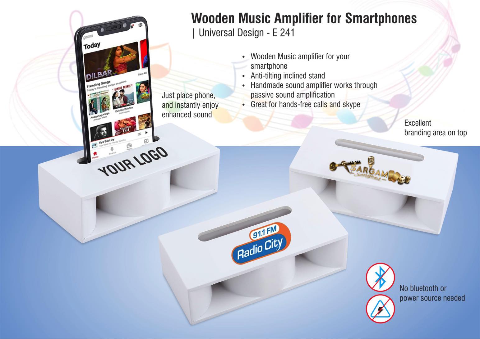 Wooden Music Amplifier for Smartphones