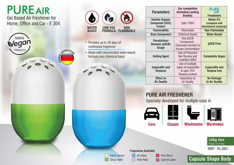 Pure Air: Gel based air freshener