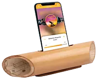 Bamboo Music Amplifier for Smartphones in PU gloss finish