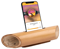 Bamboo Music Amplifier for Smartphones in PU gloss finish